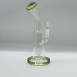 Afbeelding laden in Galerijviewer, 9.8-inch Honeycomb Percolator High Borosilicate Glass Bong with Green Accents
