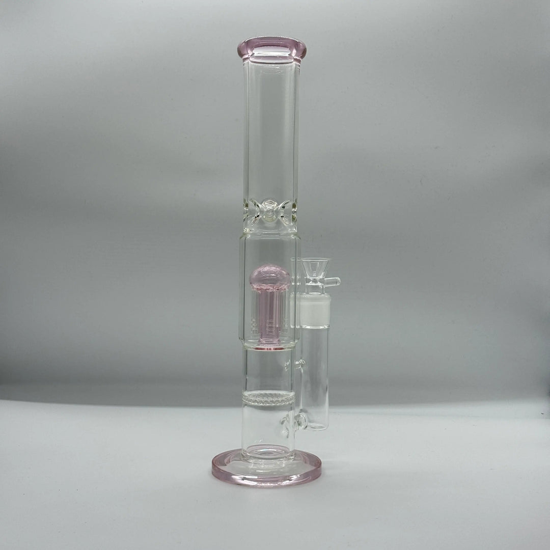 13 inch roze douchekop honingraat percolator glazen bong